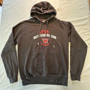 Western Oregon Football Hoodie - Black